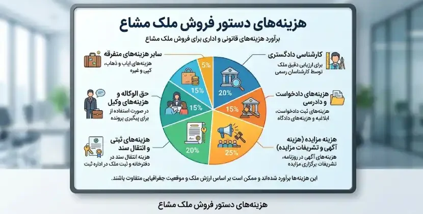 هزینه های مزایده ملک مشاع