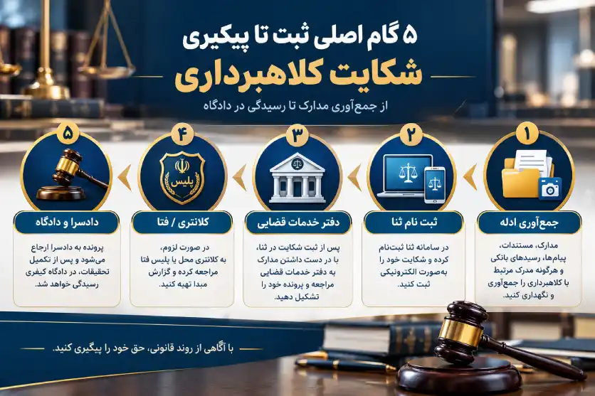 مراحل ثبت شکایت کلاهبرداری از دفاتر خدمات الکترونیک قضایی تا دادگاه کیفری